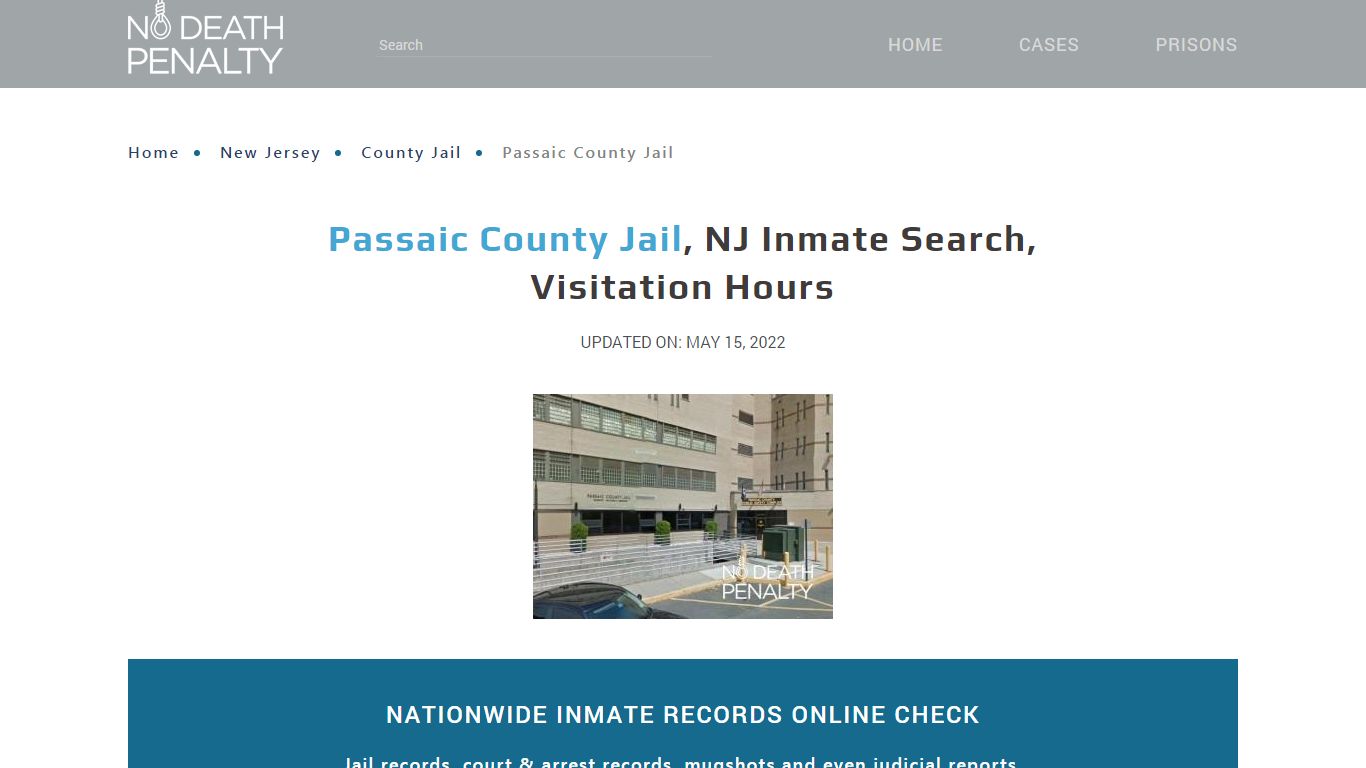 Passaic County Jail, NJ Inmate Search, Visitation Hours